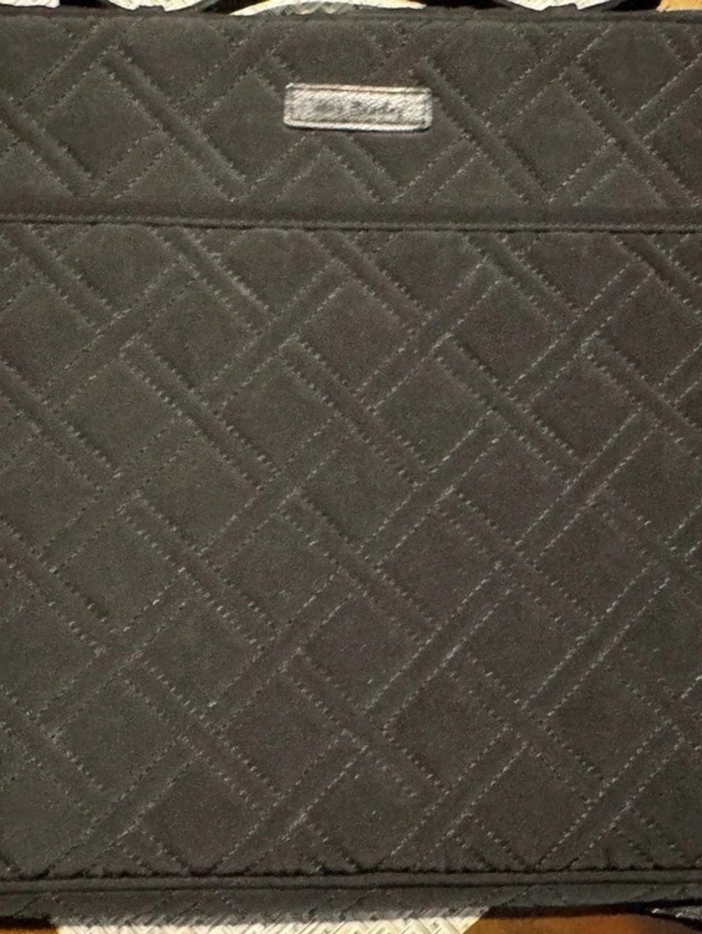 Vera Bradley Microfiber Quilted Laptop Case / Briefcase in Black
